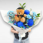 Teddy Blue | Blue Graduation Bouquet with Teddy Bear
