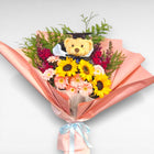 Teddy Bright | Colourful Graduation Bouquet with Teddy Bear