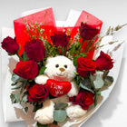 Sweetheart Roses & Teddy Large