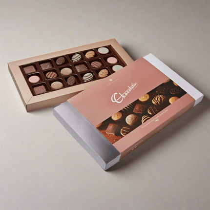 Chocolatier Australia Pure Indulgence Milk & Dark Chocolates 190g elegant box of assorted gourmet chocolates.