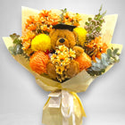 Teddy Flame | Bright Orange Graduation Bouquet