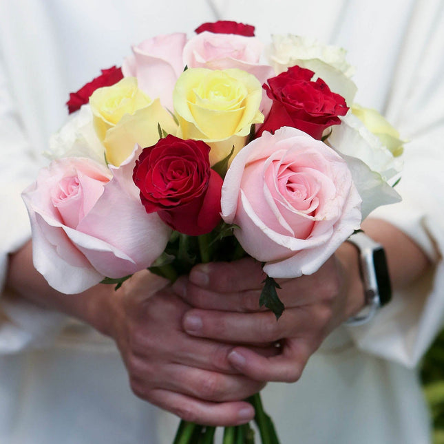 Vibrant Rainbow Roses Bouquet | Valentine’s Day & Special Occasion Gift