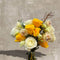 Golden Joy bouquet featuring yellow roses and white blooms, perfect for joyous occasions in Melbourne.