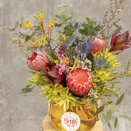 Native Australian Bloom Vase - Vibrant Floral Arrangement with Same-Day Delivery