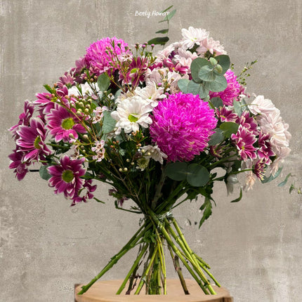 Purple, Pink & White Daily Bloom Bouquet – Vibrant Seasonal Flowers for Every Occasion